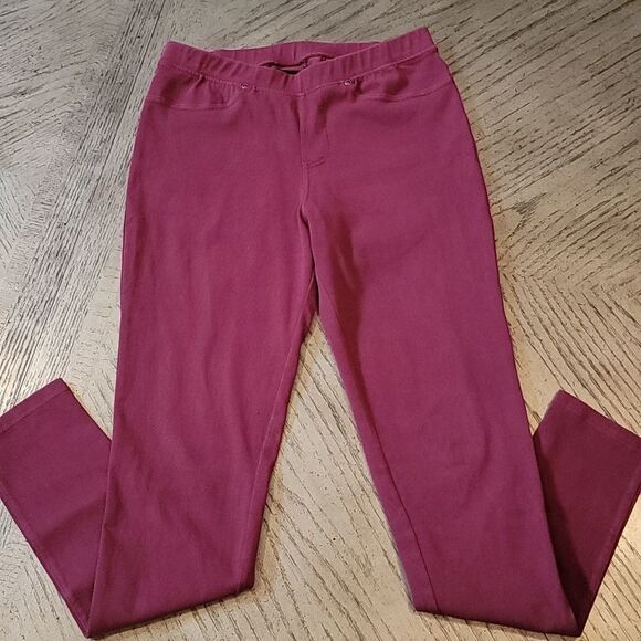 Maroon denim jeggings size S - Picture 2 of 9